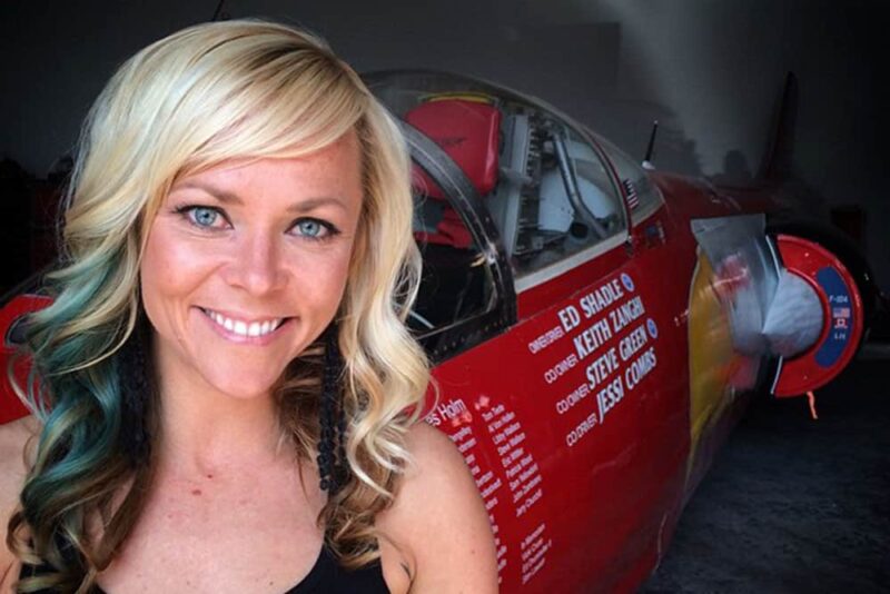 Jessi Combs with jet car