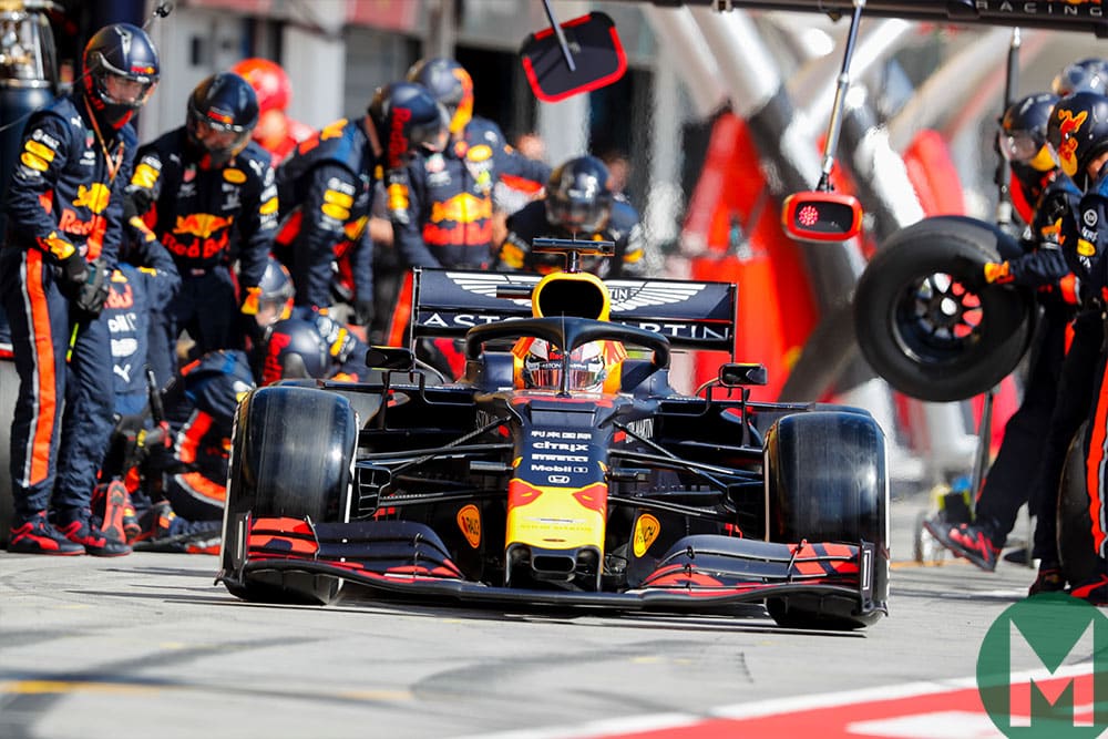 Verstappen blinked first and pitted on the 25th lap