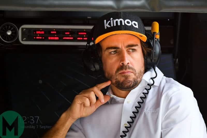 Fernando Alonso on f1 pitwall