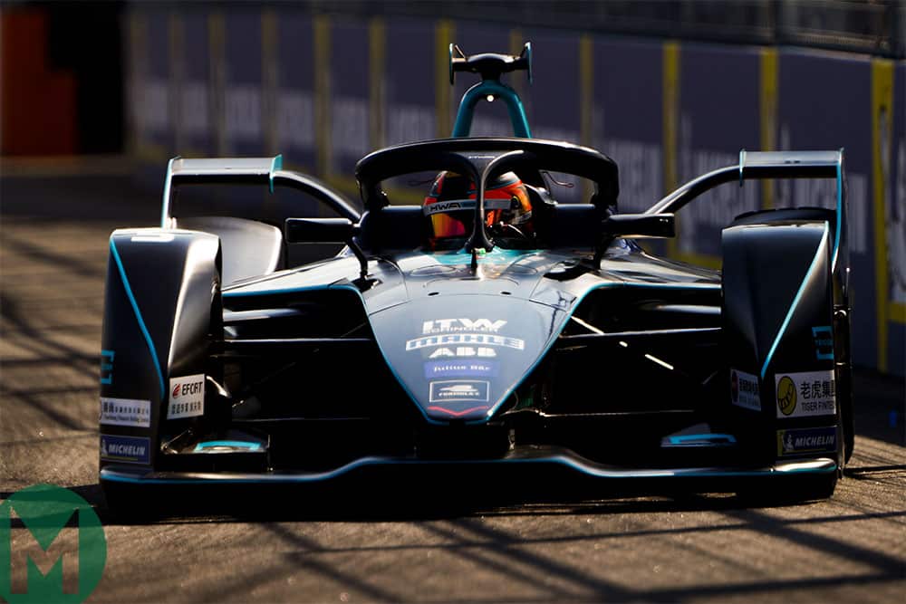 Stoffel Vandoorne in the HWA Racelab Formula E car