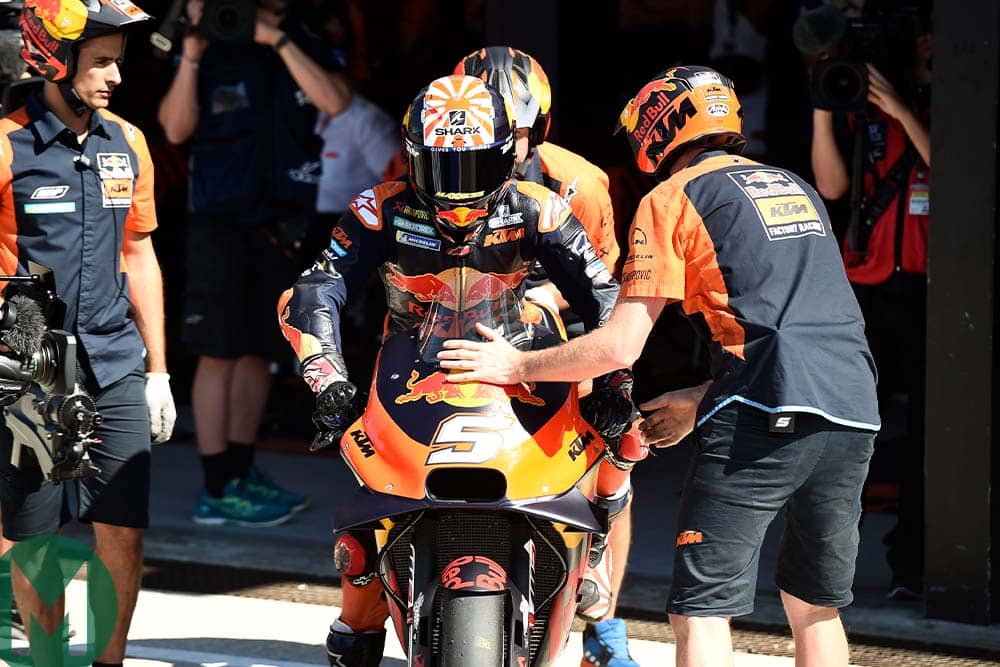 Johan Zarco on the KTM at Misano 2019