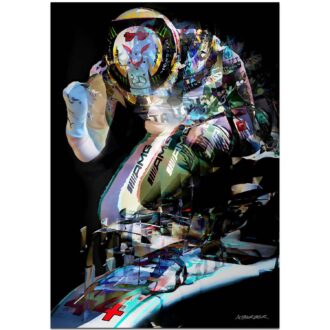 Product image for Celebration | Lewis Hamilton | Mercedes 2019 | Andrew Barber | print