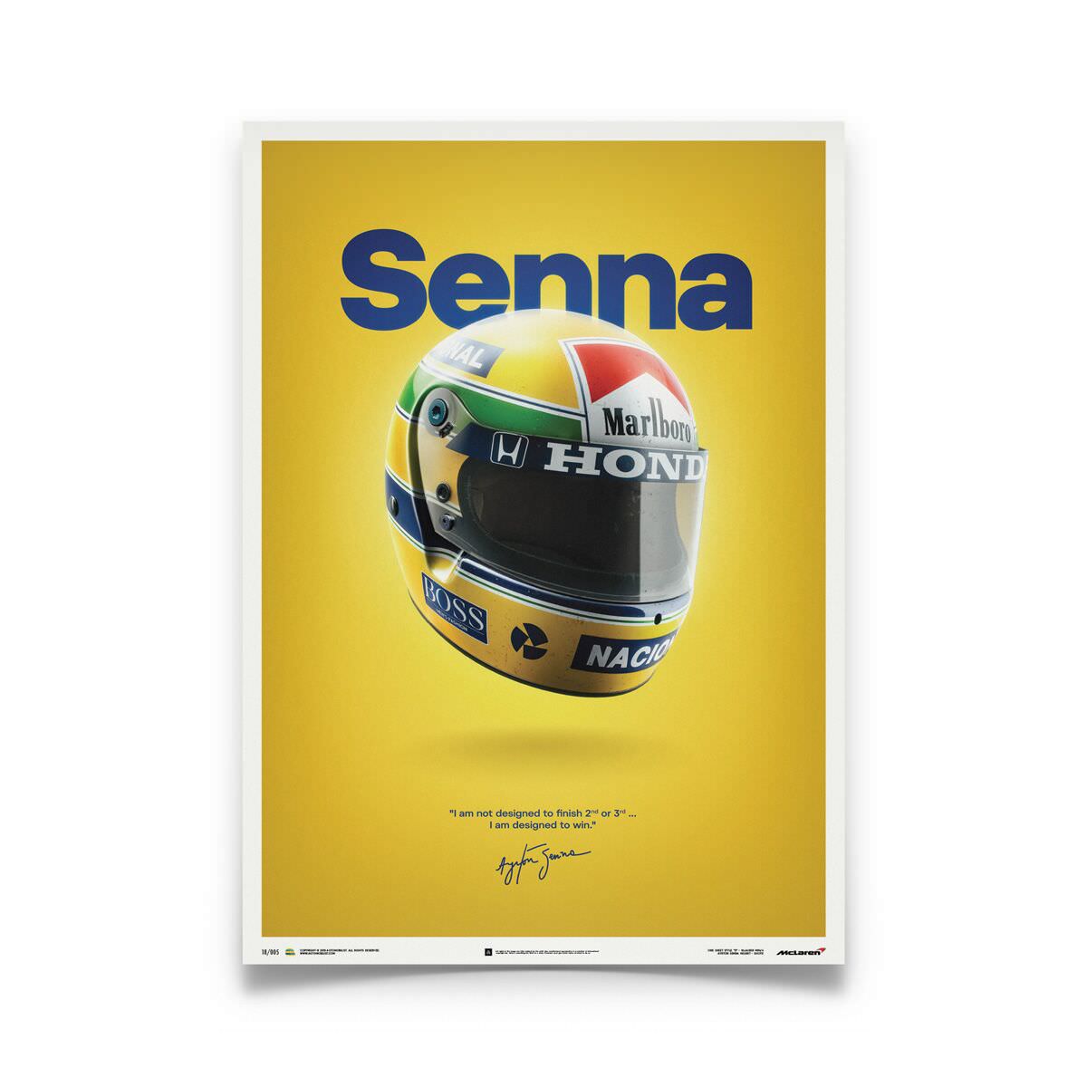 Ayrton Senna – Helmet – 1988 | Automobilist | poster