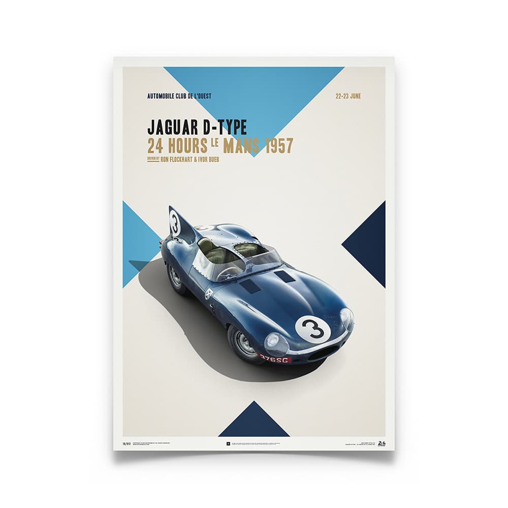 Jaguar D-Type - Le Mans - 1957 | Automobilist | poster