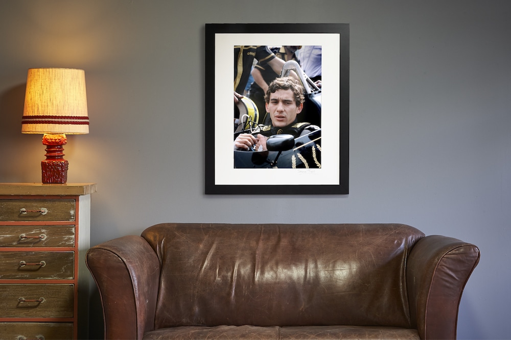 Ayrton Senna - Lotus - 1986 | signed Steve Theodorou | Limited Edition portrait