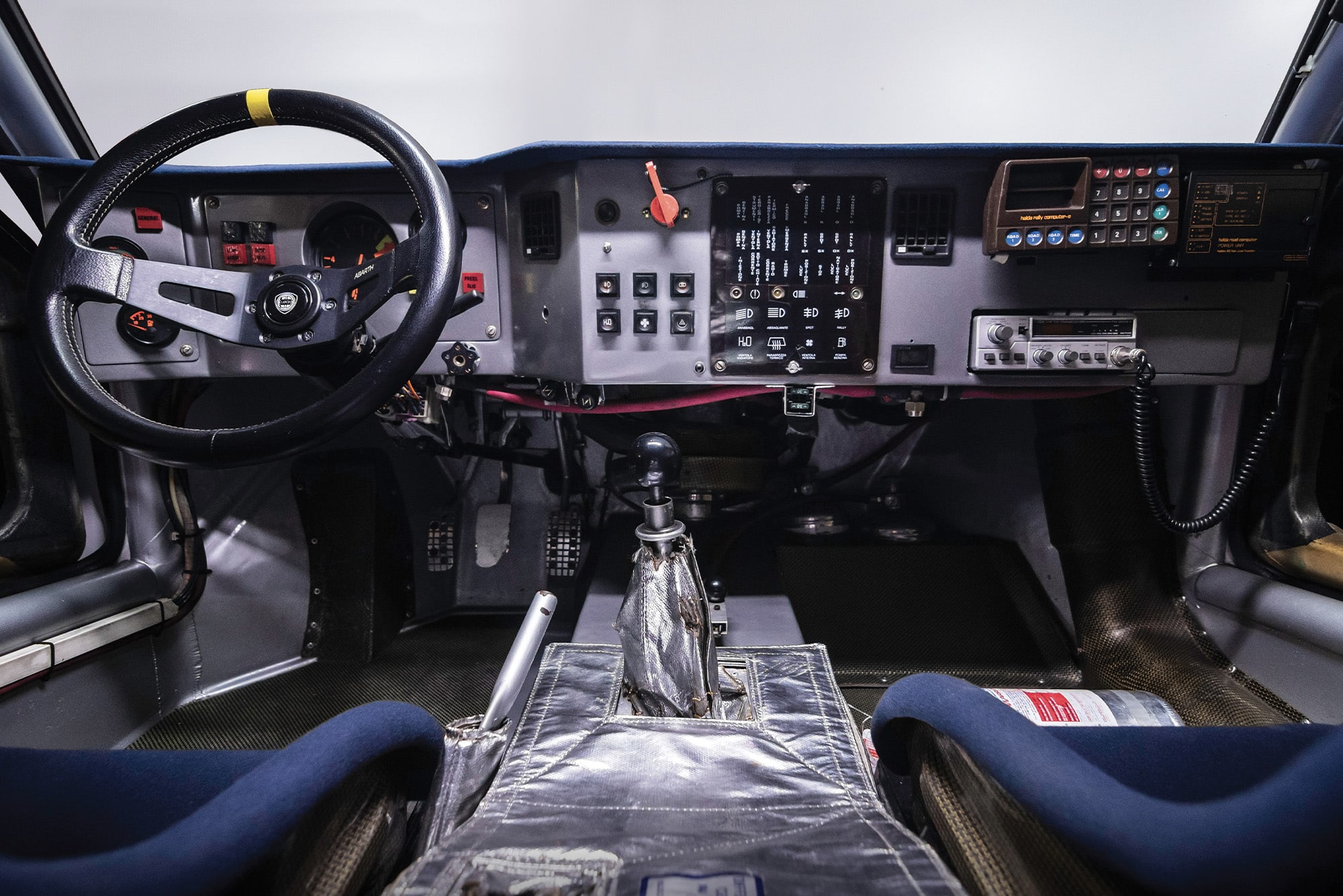 Interior of the 1985 RAC Rally-winning Lancia Delta S4