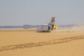 Bloodhound land speed record car tops 600mph in South Africa test