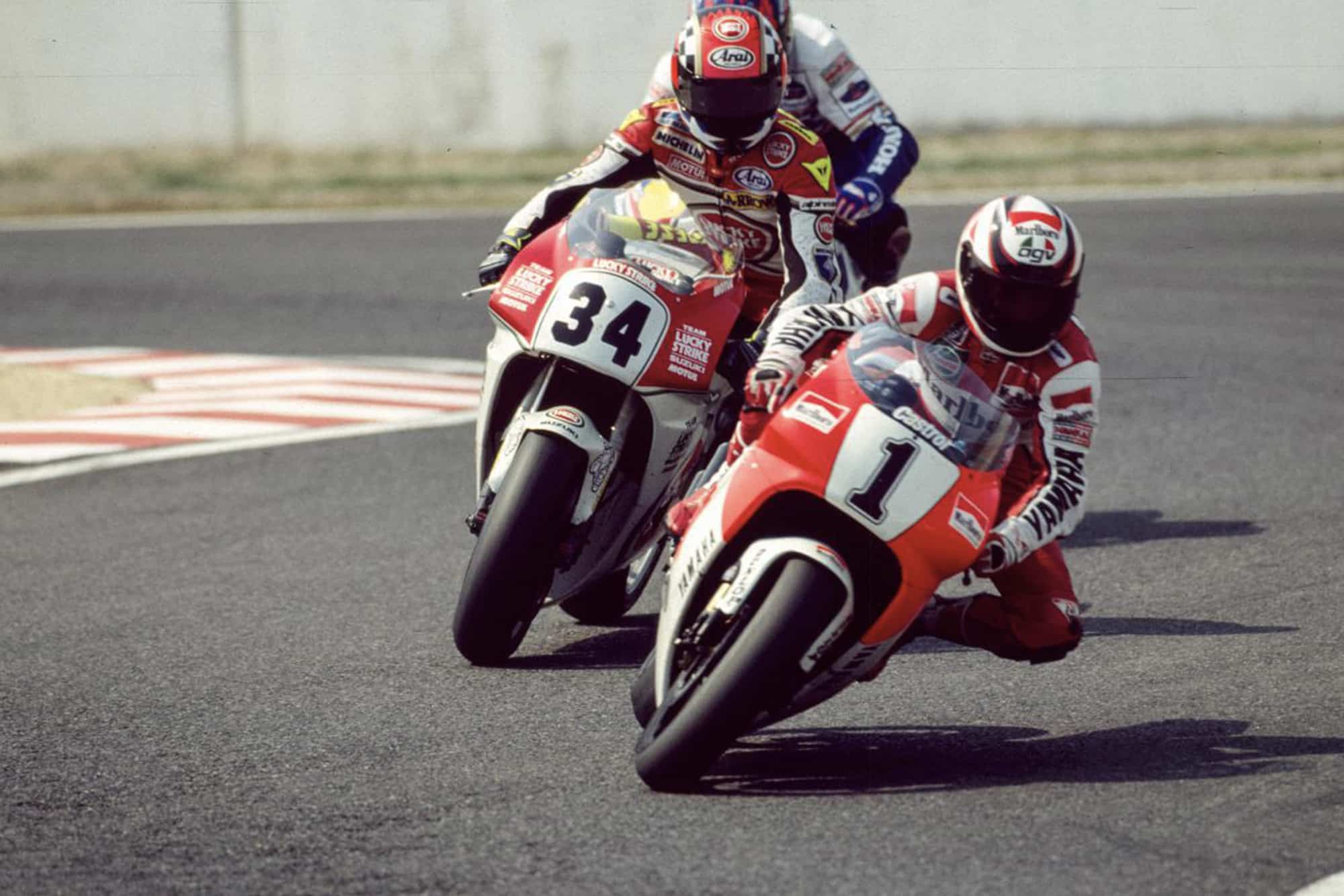 Wayne Rainey followed by Kevin Schwantz in 1993