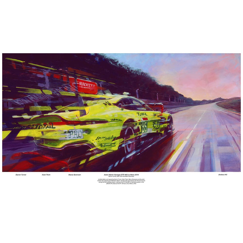 Qualifying on Pole | Aston Martin Vantage GTE #95 - Le Mans - 2019 | signed by drivers | Limited Edition print