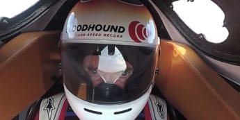 Video: Watch Bloodhound cockpit camera as car hits 628mph