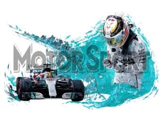 Product image for Lewis Hamilton - Mercedes – 2017 | David Johnson | Limited Edition print