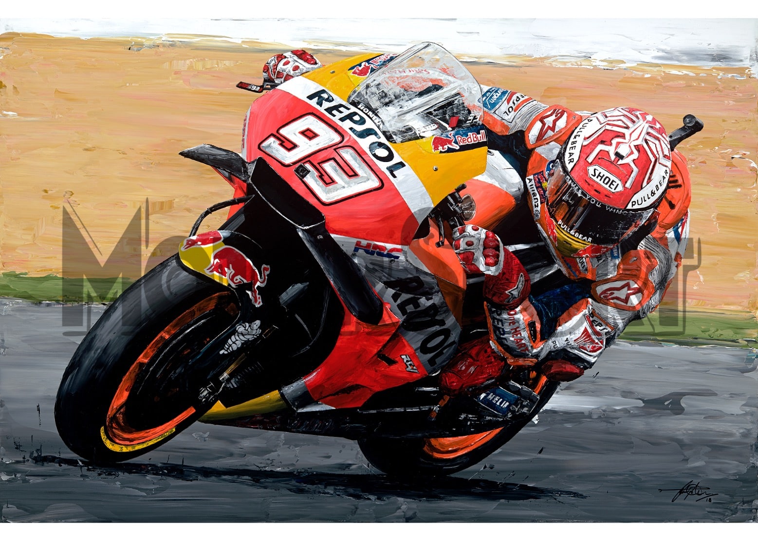 Marc Marquez – Honda – 2018 | David Johnson | Limited Edition print