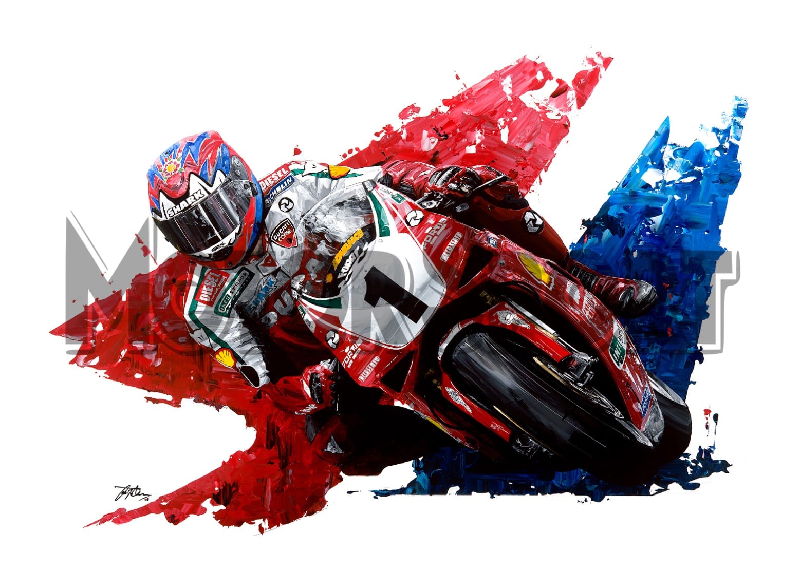 Carl Fogarty - Ducati - 1999 | David Johnson | Limited Edition print