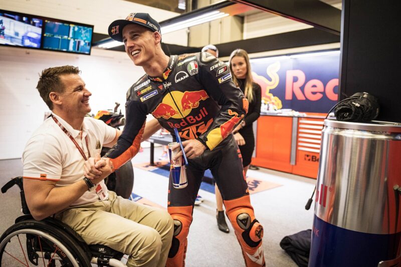 KTMs Pit Beirer with Pol Espargaro