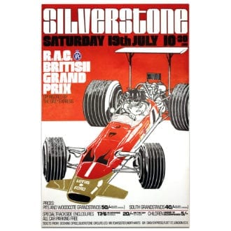 Product image for F1 | British Grand Prix 1969 Silverstone | original vintage poster