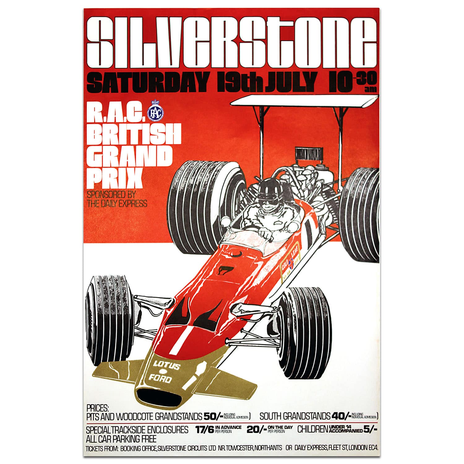 F1 | British Grand Prix 1969 Silverstone | original vintage poster