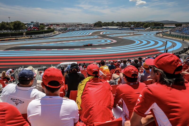 Spectators watching the rench Grand Prix at Paul Ricard