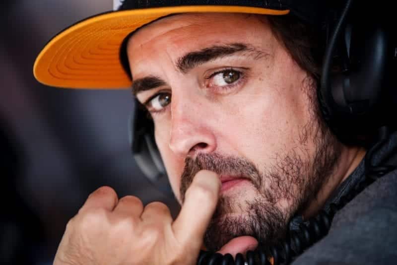 Fernando Alonso during F1 testing