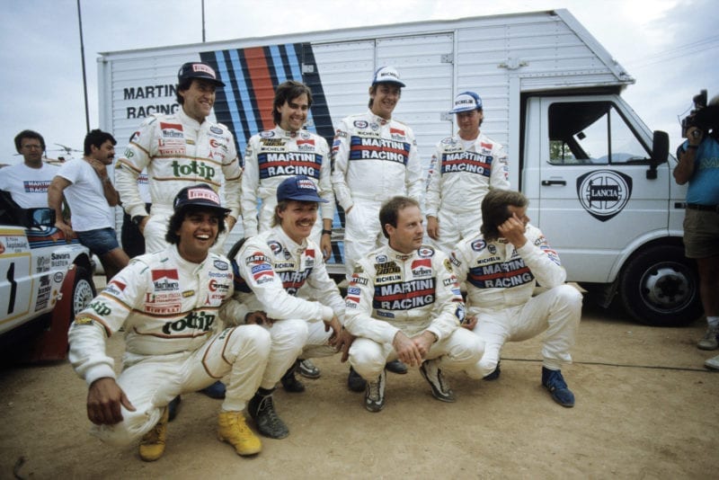 Drivers at the 1988 Acropolis Rally