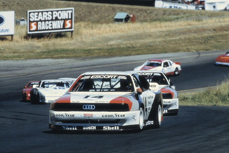 Hurley Haywood in the Trans-Am-winning Audi 200 quattro