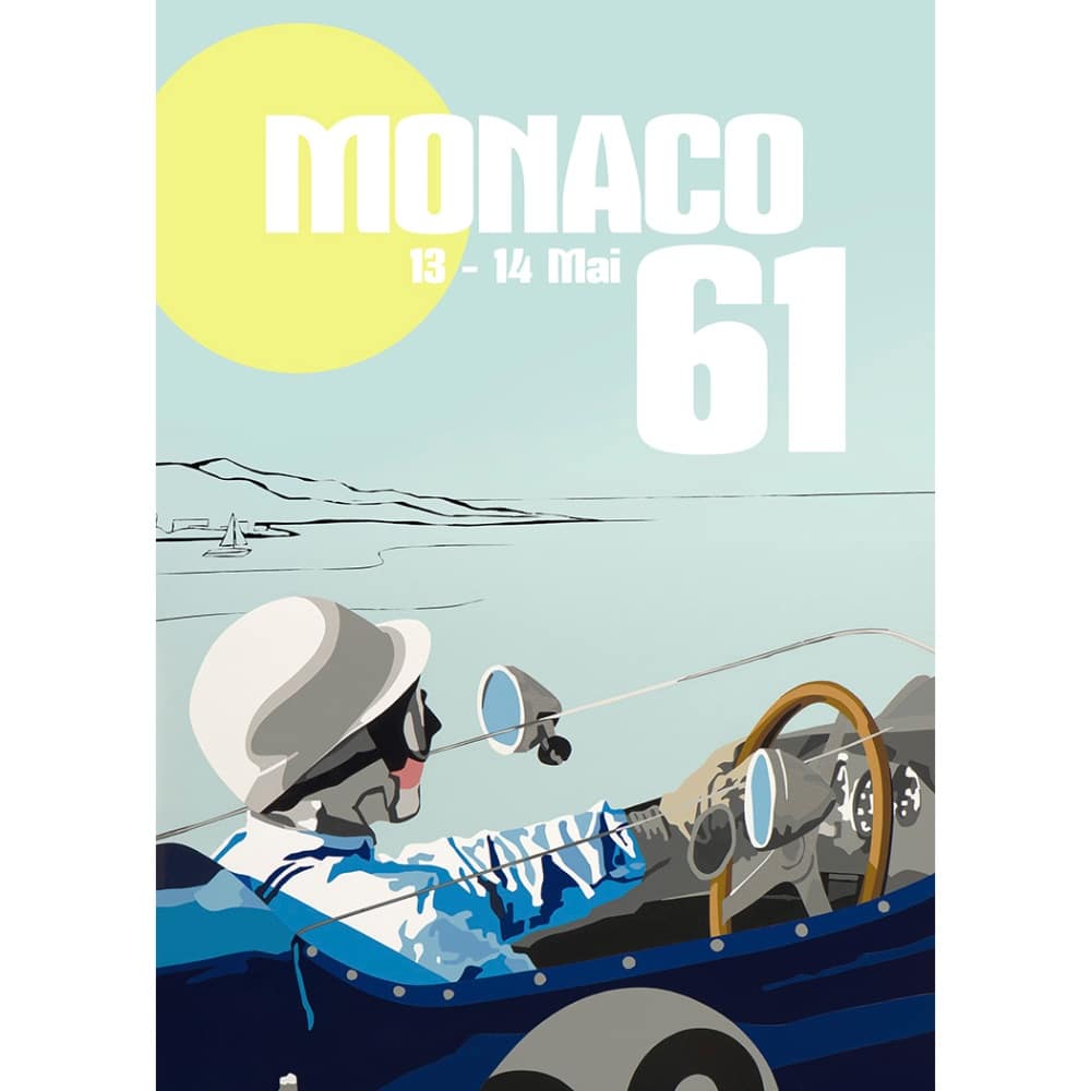 Stirling Moss – Lotus 18/21F – 1961 | Joel Clark | Contemporary Poster