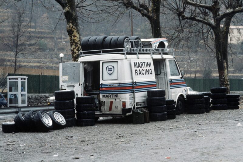 Martini Racing tyre van