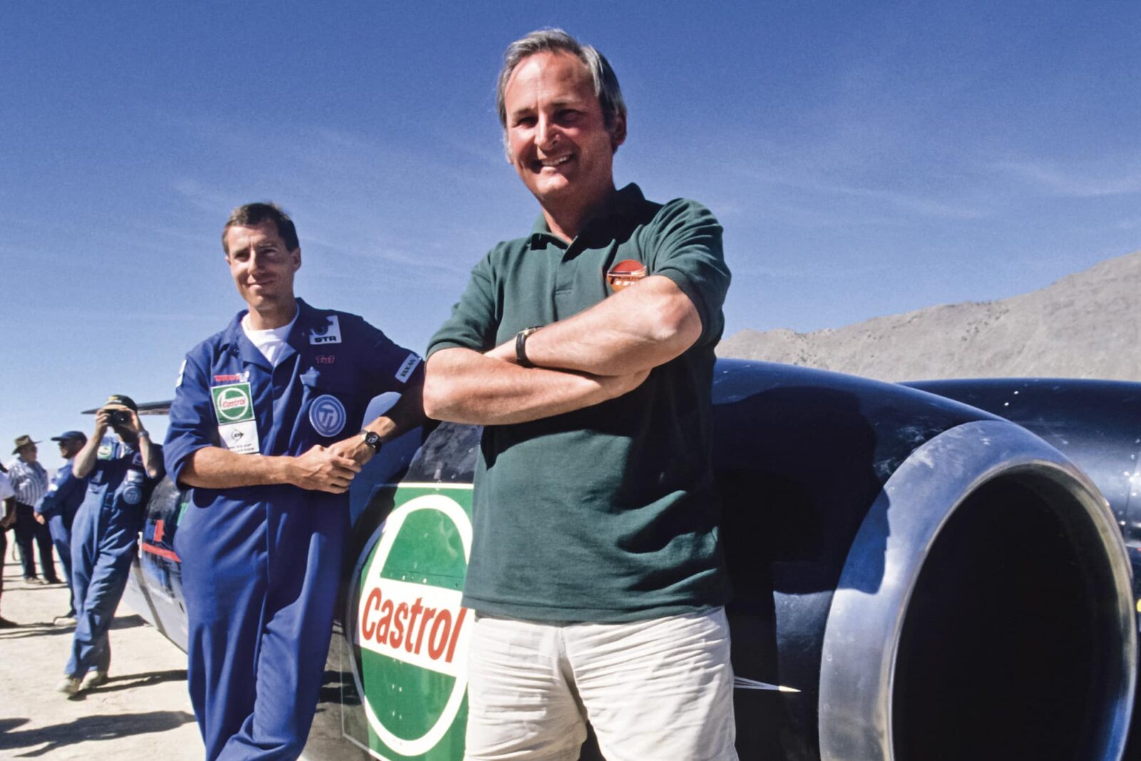 Richard Noble and Andy Green with Thrust SSC