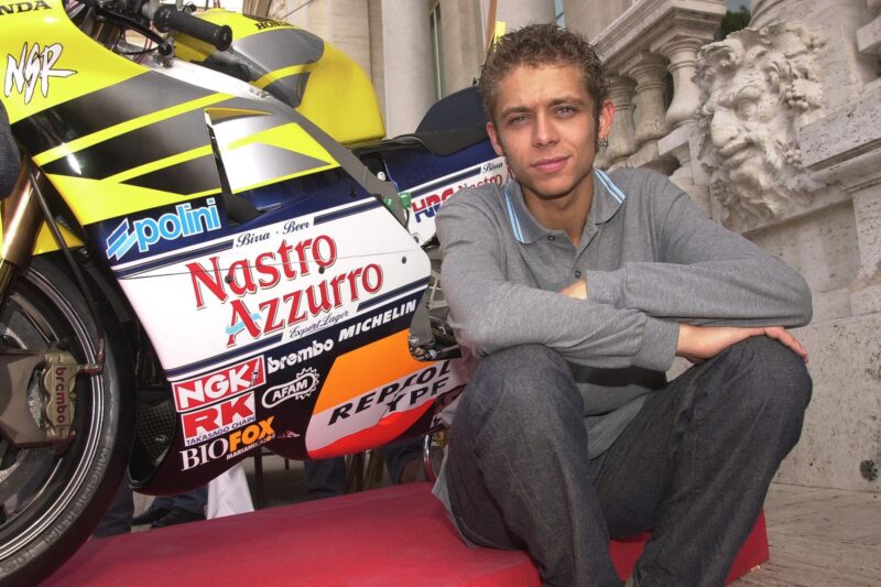 Valentino Rossi at Honda in 2001