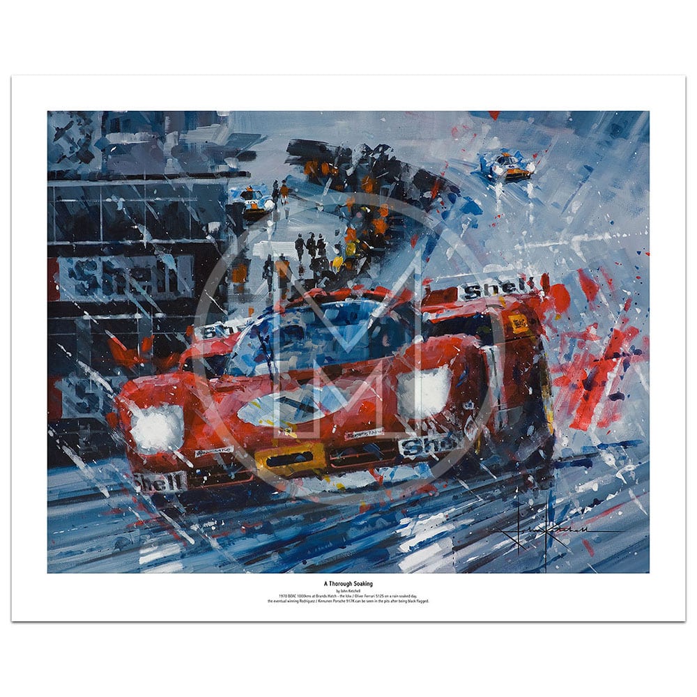 A Thorough Soaking | Jackie Ickx – Ferrari 512S – 1970 | John Ketchell | Limited Edition Print
