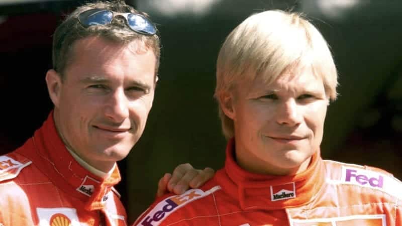 Eddie Irvine and Mika Salo at the 1999 Austrian Grand Prix
