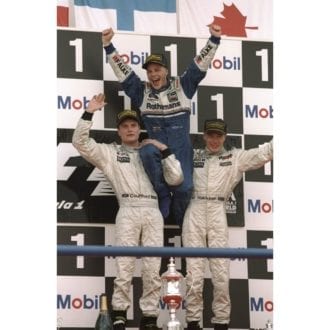 Product image for 1997 Jacques Villeneuve, David Coulthard and Mika Hakkinen | Getty Images | Premium print