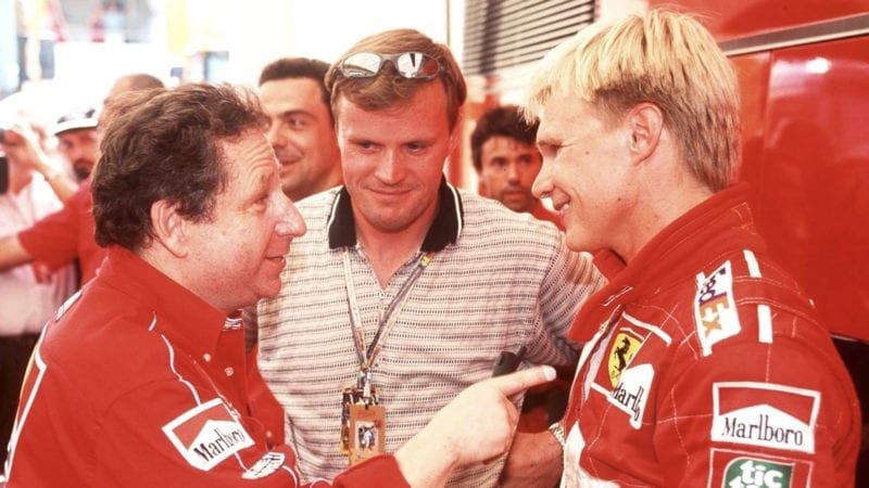 Jean Todt with Mika salo in 1999