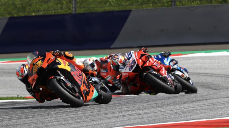 Pol Espargaro leads the 2020 MotoGP Austrian Grand Prix at the Red Bull ring