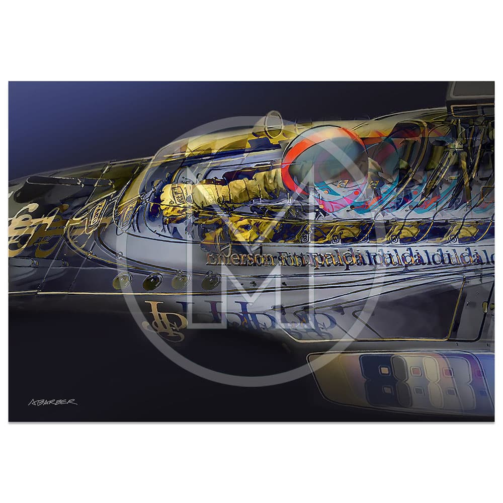 Emerson Fittipaldi | JPS Lotus 72D | Monaco Grand Prix | 1972 | Art Print