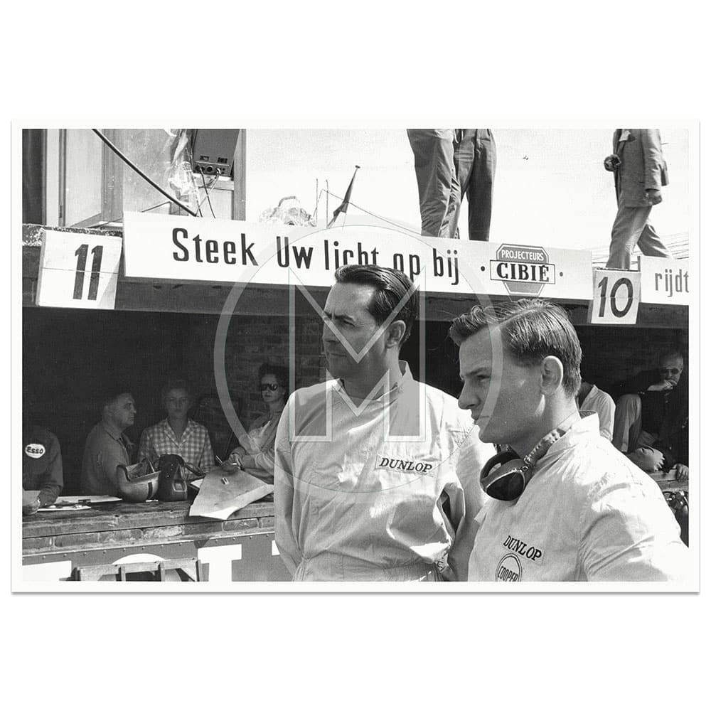 1960 Dutch Grand Prix | Jack Brabham & Bruce McLaren | Cooper Team | By David Lewin | Photograph