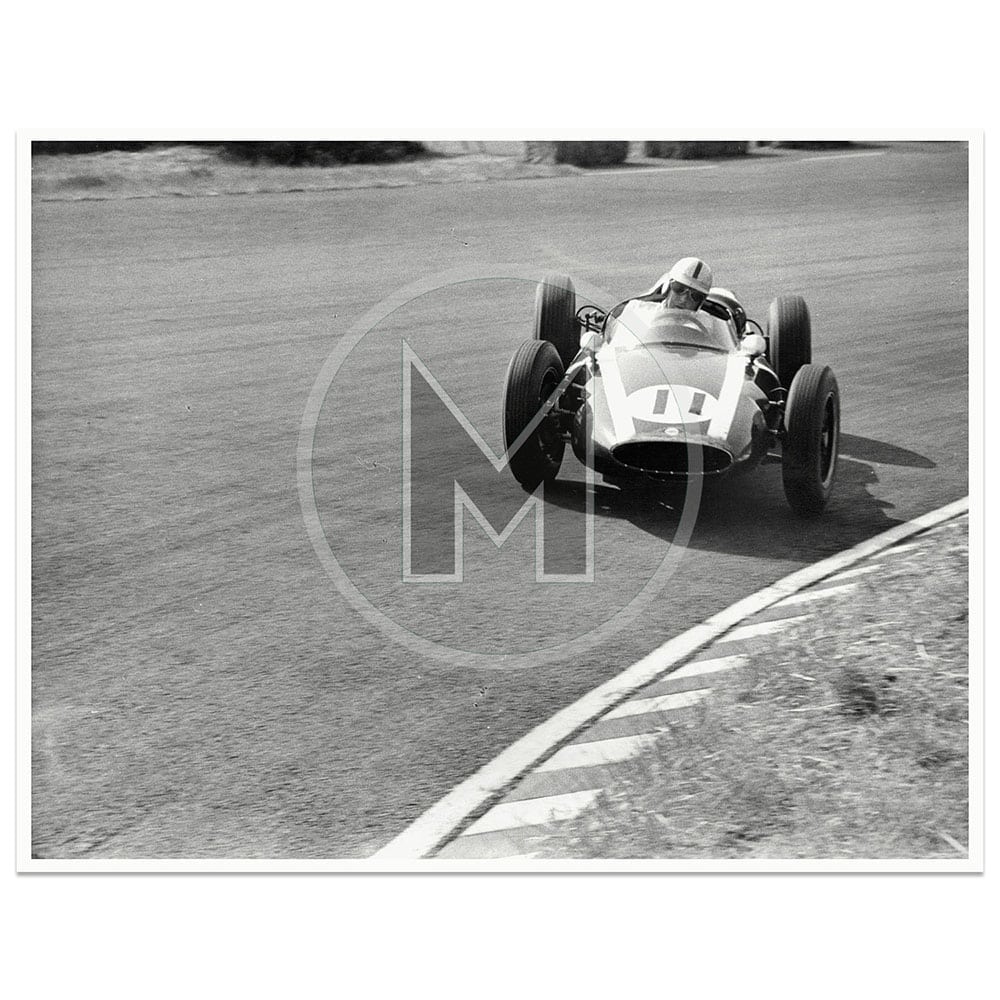 1960 Dutch Grand Prix | Jack Brabham slides the Cooper T53 | By David Lewin | Photograph