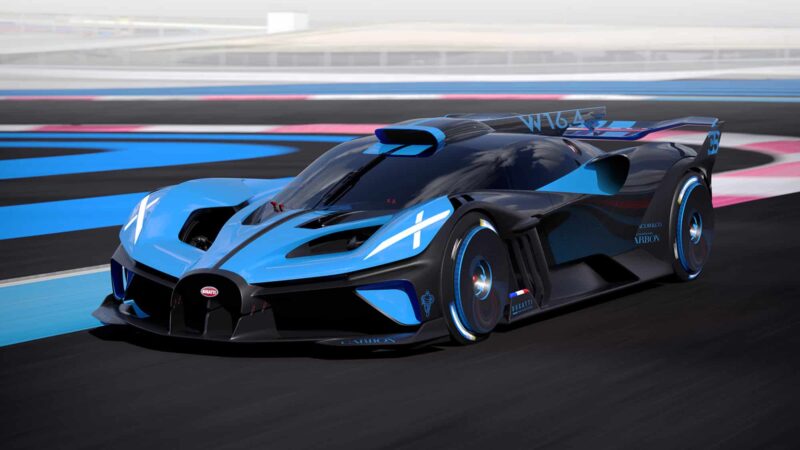 Bugatti Bolide on track virtual front