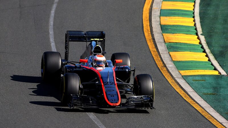 Jenson Button in his McLaren during the 2015 F1 Australian Grand Prix