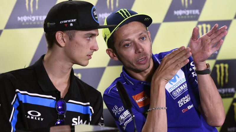 Valentino Rossi with Luca Marini