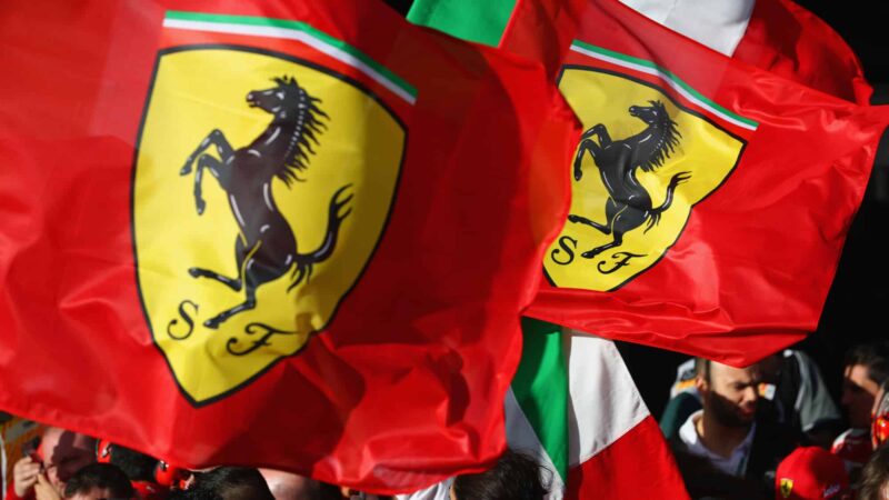 Ferrari and Italian flags