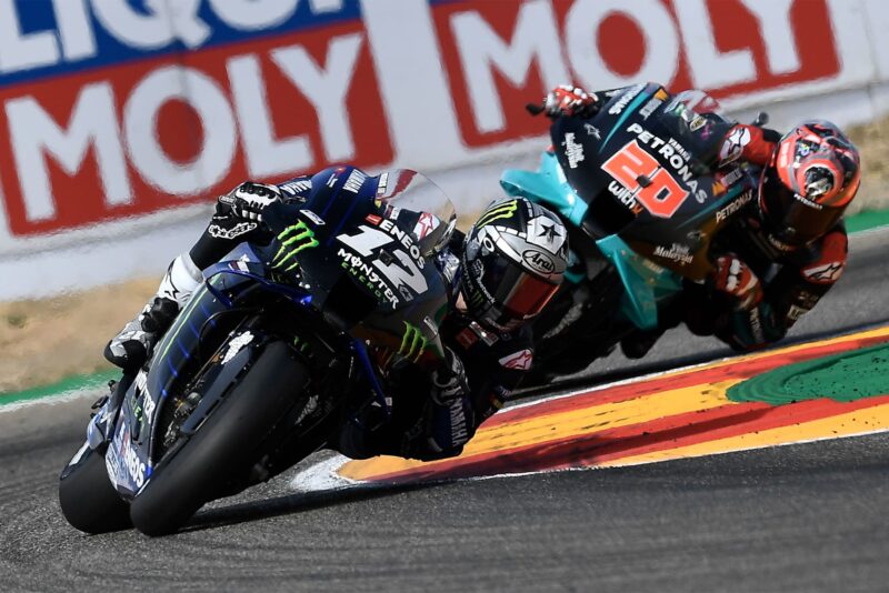 Maverick Viñales, Fabio Quartararo, 2020 MotogP Aragon