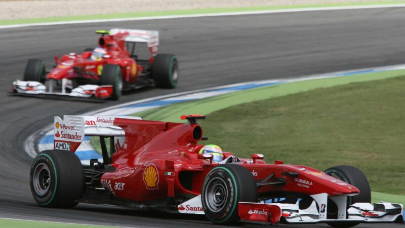 Felipe Massa Fernando Alonso Ferrari German GP Hockenheim 2010