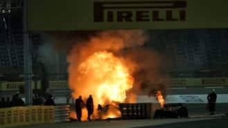 Air filters in Grosjean’s crash helmet bought him time in Bahrain escape