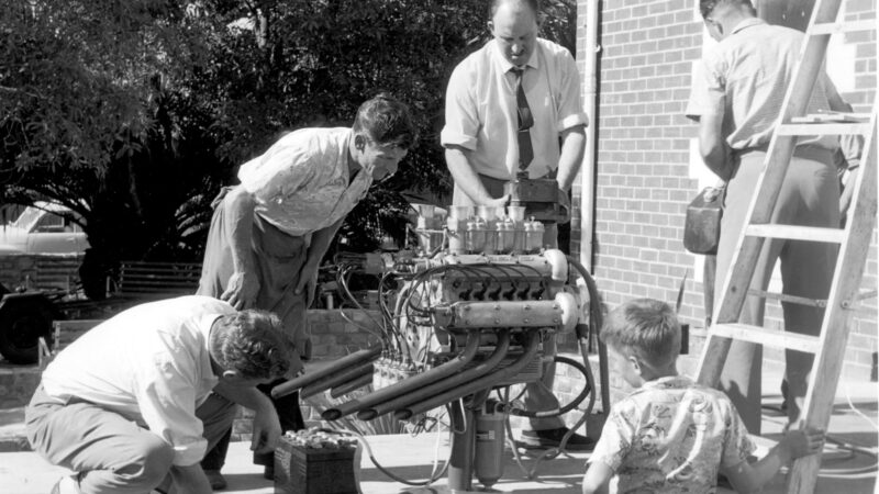 First firing of Harold Clisby V6 engine