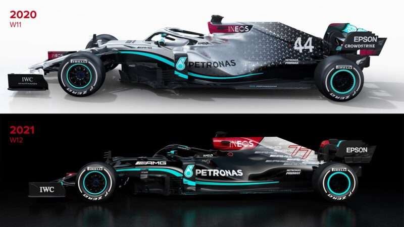 Mercedes W11 W12 side by side