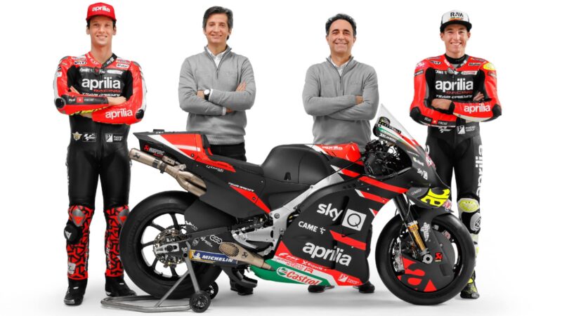 Aprilia 2021: Rivola and Albesiano with Savadori and Espargaro