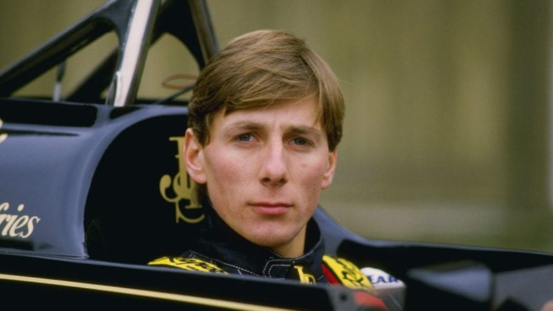 Racing driver Johnny Bute, Marquess of Bute aka Johnny Crichton-Stuart and Johnny Dumfries driver of the #11 John Player Special Lotus-Renault 98T turbo outside Ketteringham Hall the home of Lotus cars on 10 January 1986 at Ketteringham Hall in Ketteringham, Great Britain. (Photo by Simon Miles/Getty Images)