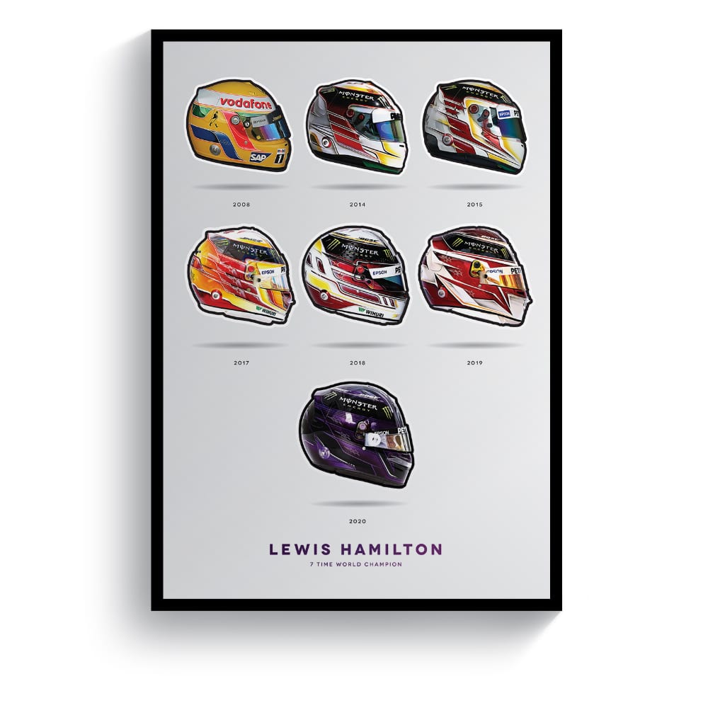 Lewis Hamilton | 7 Times World Champion | Pit Lane Prints | Art Print