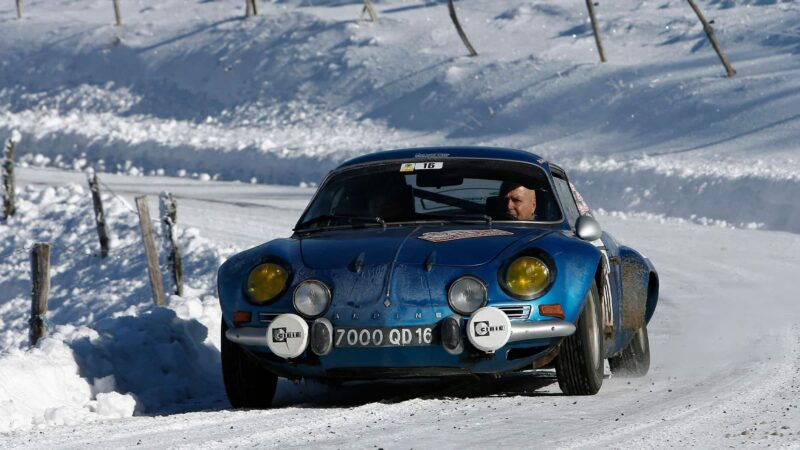 MOTORSPORT - RALLYES FRANCE 2010 - RALLYE MONTE CARLO HISTORIQUE - 28/01 TO 03/02/2010 - PHOTO: ALEXANDRE GUILLAUMOT / DPPI DIACONO DOMINIQUE (F) - PARIS JEAN-MICHEL (F) / TURIN ALPINE RENAULT A 110 1300 1972 - ACTION