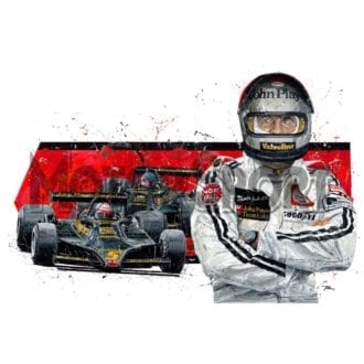 Product image for Mario Andretti hand signed Lotus 1978 | David Johnson | Limited Edition print